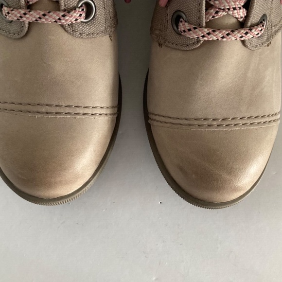 Sorel PDX Women's Boots Leather Canvas Hidden Wedge Lace-Up Round Toe 8 EUC - Picture 6 of 14